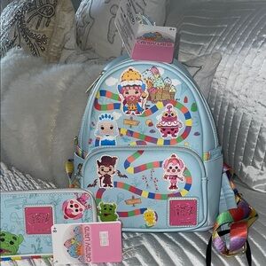 Pop Candy Land Themed Backpack - Light Blue